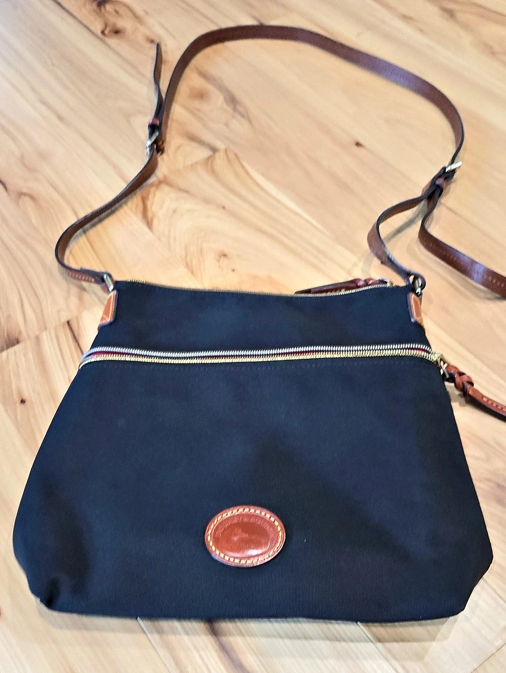 Dooney & Bourke Nylon Crossbody Pouchette Black & Brown